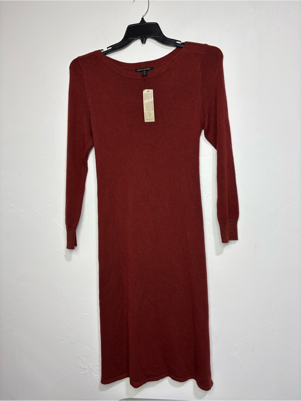 Banana Republic Petite Medium Women's Sweater Dress Long Sleeve Tie Waist NWT